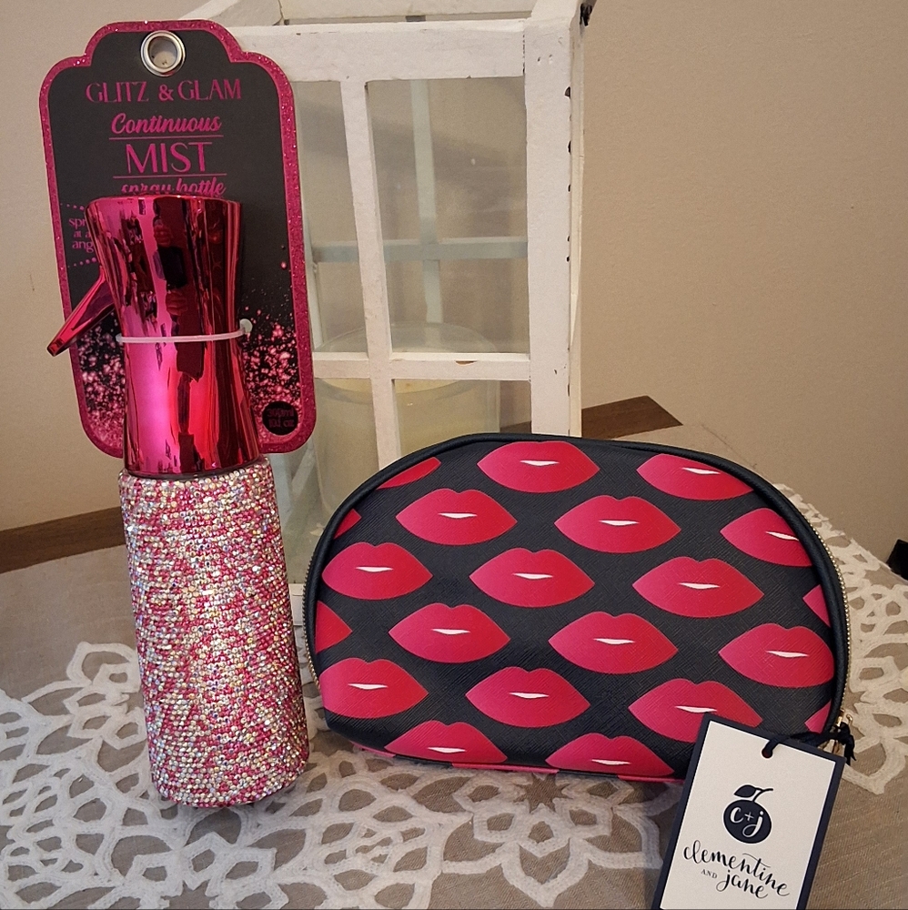 NEW Gift Set, Cosmetic Case & Glitter Sprayer